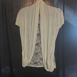 American Dream Cream Drape Cardigan